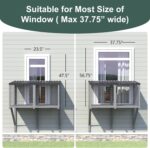 TIMHAKA Cat Window Perch for Large Indoor Cats - for Sunbathing