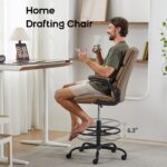Amseatec Tall Office Chair with Padded Flip-up
