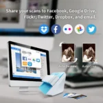 Plustek Photo Scanner,4x6 Photo in 2sec,Auto Crop and Deskew CCD Sensor