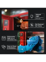 Brazilian Flame Churrasco? Gas Rotisserie Oven Grill Roaster with Auto Rotating Skewers for Rotisserie Chicken,Brazilian Style BBQ and Churrasco,Shawarma Machine,Propane Grill - 2024 Series