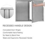 BI-DTOOL Outdoor Kitchen Door Brushed Stainless Steel BBQ Access Doors