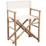 2 Folding Bamboo Director's Chairs