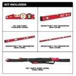 10 in. /24 in. /48 in. /78 in. REDSTICK Magnetic Box and Torpedo Level Set MLBXCM78