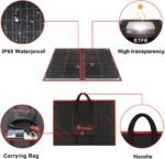 DOKIO 110w 18v Portable Foldable Solar Panel Kit,Solar Controller 2 USB Output
