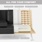 JUMMICO Modern Convertible Folding Futon Sofa Bed