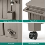 YITAHOME 85 Quart Rolling Cooler Cart with Bottle Opener Drainage,Portable Cooler on Wheels