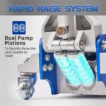 TONDA Floor Jack,Low Profile 2 Ton Hydraulic Aluminum and Steel Car Jack