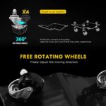 VIVOHOME Heavy Duty Vehicle Mover Dolly of 4 Piece,Black