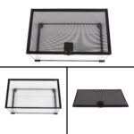 REPTI-ZOO Knock-Down Mini Glass Reptile Habitat,360 Rotation,14.5 gallon,Easy Assembly