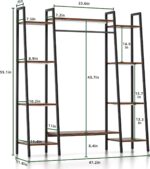 BACEKOLL Plant Stand Indoor with Grow Lights,6 Tiered Metal Plant Shelf