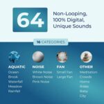 Adaptive Sound Technologies White Noise Machine - Non-Looping Environmental/Nature Sounds