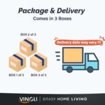 VINGLI 6 FT Plastic Folding Table Set with 8 White Folding Chairs