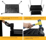 PELOEMNS Plastic Utility Carts with Wheels