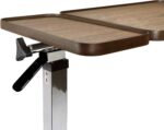 Vaunn Medical Adjustable Tilt Overbed Bedside Table with Wheels