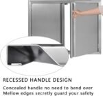 BI-DTOOL Outdoor Kitchen Door Brushed Stainless Steel BBQ Access Doors