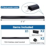 Muzata Black Rectangular Handrail Top Rail Cable Railing System Deck Stair Indoor Outdoor