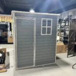 5' x 3' Resin Utility Storage Shed with Window,Grey