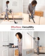 Vexilar Cordless Vacuum Cleaner for Home - 25Kpa Stick Vacuum with Self Standing Design