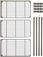 3-Shelf Adjustable,Heavy Duty Storage Shelving Unit (250 lbs loading capacity per shelf),Steel Organizer Wire Rack