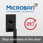 Kwikset Entry Handleset Exterior with Interior Reversible Handed Lever,Non-Locking,Matte Black