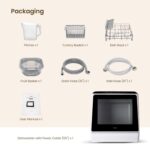 HAVA Countertop Dishwasher,6 Programs Portable Dishwashers with 5L Built-in Water Tank