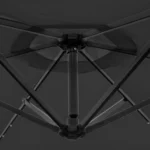 Grey 3m LED Cantilever Parasol with Rain Cover