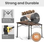 Join Nature Portable Camp Table with Aluminum Roll Up Tabletop and Carry Bag