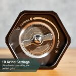 HexClad HexMill Pepper Grinder,Professional Grade Heavy Duty,Refillable,Aluminum Matte Black