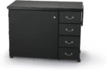 353 Norma Jean Sewing Cabinet for Sturdy Sewing,Cutting,Quilting,and Crafting with Storage and Airlift,Black Finish