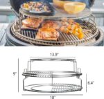Burly grill 5 Piece Replacement Kit with Removable Cooking System Expander Rack