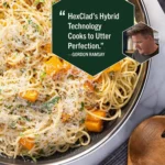 HexClad 6 Piece Hybrid Stainless Steel Cookware Pan Set 8 inch,10 inch,12 inch with Glass Lids,Size: One size,Black