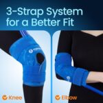 PhysioNatural Cold Therapy Machine - Wearable,Adjustable Knee Pad ?? Cooler Pump with Digital Timer